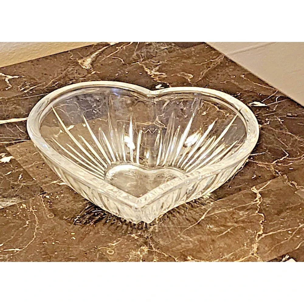 Mikasa Heart Shaped Crystal Candy Bowl